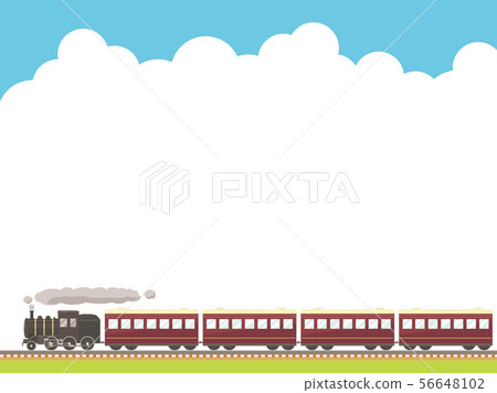 火車和藍天框架 56648102