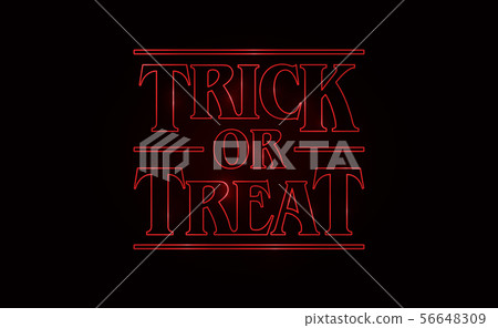 Trick Or Treat, Halloween Text Design - Stock Illustration [56648309 ...