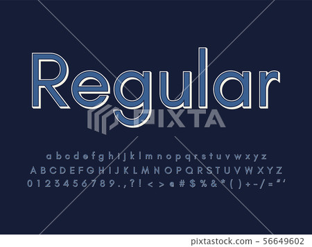 Retro font and alphabet. Stock vector illustration Retro font and alphabet. Stock vector illustration 56649602