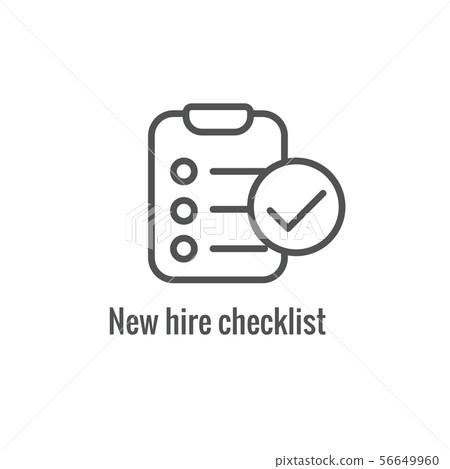 Hiring Process icon with an aspect of being a new 56649960