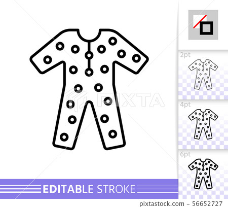 Pajama sleepwear wear simple thin line vector icon 56652727