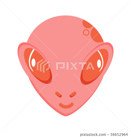 Cute, smile, funny face alien - Stock Illustration [56652964] - PIXTA