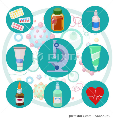 Set medical preparations, means  56653069