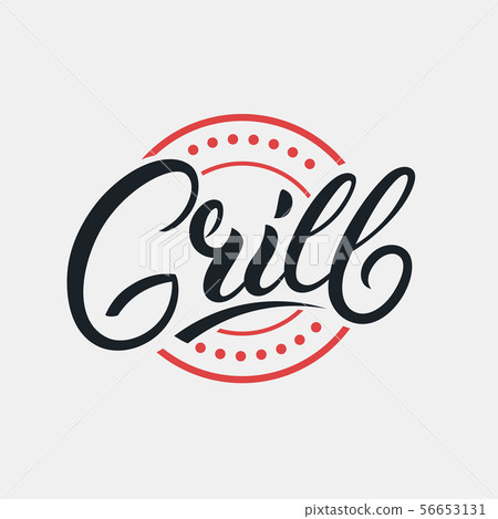 Grill hand written lettering logo Grill hand written lettering logo 56653131