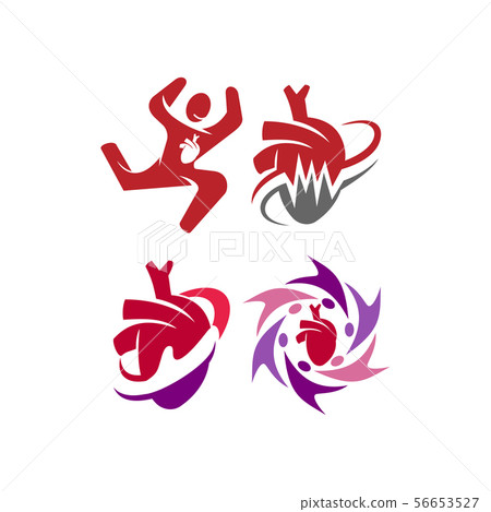 Heart attack risk vector logo icon design 56653527