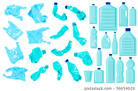 Set of cellophane bags, crumble bottles and plastic bottles. Plastic pollution. Ecology problem Set of cellophane bags, crumble bottles and plastic bottles. Plastic pollution. Ecology problem 56654029