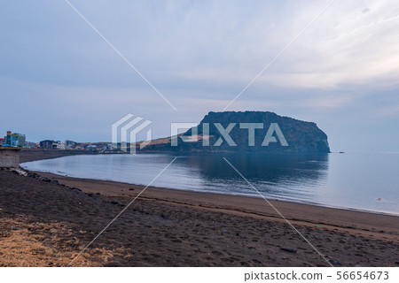 Seongsan ilchulbong in Jeju island,South Korea. 56654673