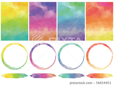 Watercolor material background frame 56654951