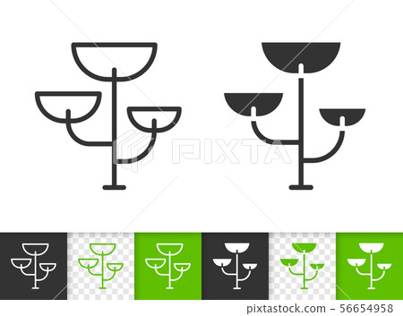 Bonsai Geometric Tree simple line vector icon Bonsai Geometric Tree simple line vector icon 56654958