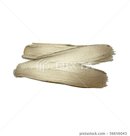 Silver paint brush stroke on white background. 56656043