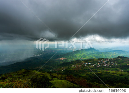 Beautiful summer landscape in the mountains with 56656098
