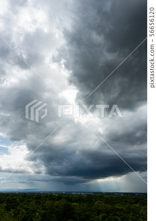 thunder storm sky Rain clouds . thunder storm sky Rain clouds . 56656120