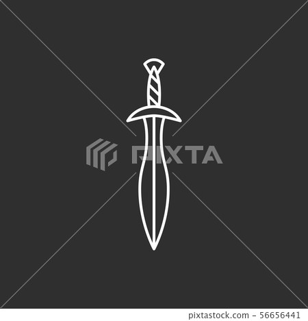Sword icon. Line art illustration 56656441