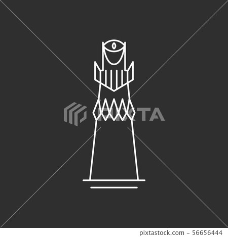 Evil tower. Vector illustration. 56656444