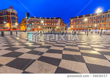 Nice. View of Massena Square in night lighting. Nice. View of Massena Square in night lighting. 56656517