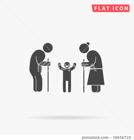 Happy smiling grandson with grandparents Happy smiling grandson with grandparents 56656728