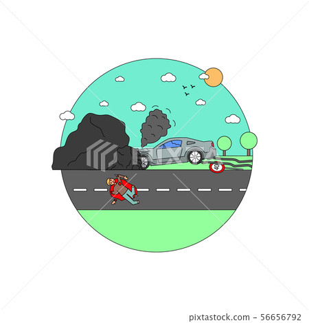 Disaster Accident Tragedy of Car Collision, Crash 56656792