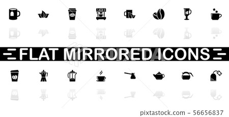 Tea and Coffee - Flat Vector Icons - Stock Illustration [56656837] - PIXTA