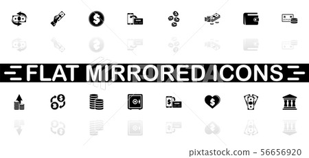 Money - Flat Vector Icons - Stock Illustration [56656920] - PIXTA