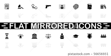 Law Justice - Flat Vector Icons Law Justice - Flat Vector Icons 56656931