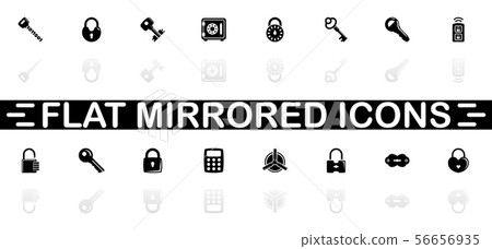 Keys and Locks - Flat Vector Icons 56656935