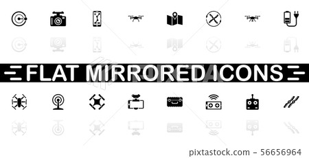 Drone - Flat Vector Icons Drone - Flat Vector Icons 56656964