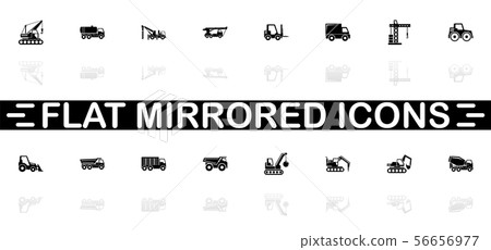 Construction Vehicles - Flat Vector Icons Construction Vehicles - Flat Vector Icons 56656977