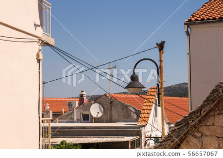 Street lamp and roofs, Primosten, Croatia Street lamp and roofs, Primosten, Croatia 56657067