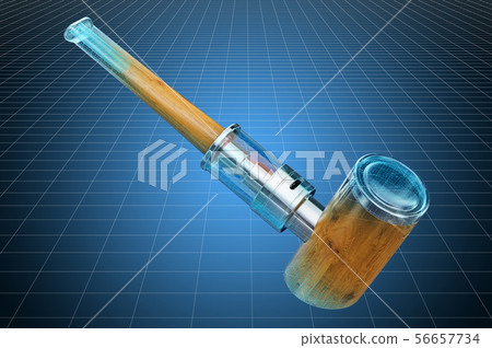 Visualization 3d cad model of e cigarette Stock Illustration