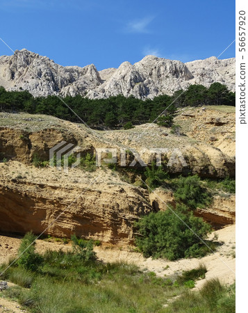 Zarok,sandy area of Baska,island Krk,Croatia 56657920