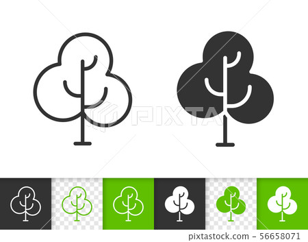 Abstract Geometric Tree simple line vector icon Abstract Geometric Tree simple line vector icon 56658071