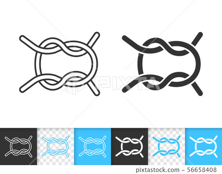 Knot rope nautical simple black line vector icon 56658408