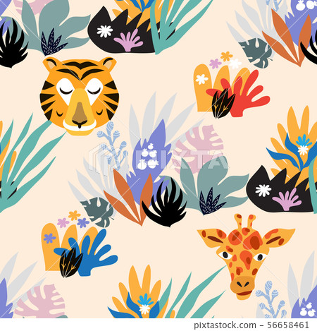 Giraffe pattern12.eps 56658461