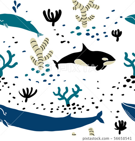 Sea vector seamless pattern Sea vector seamless pattern 56658541