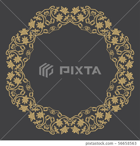 Circular baroque vector ornament. Circular baroque vector ornament. 56658563