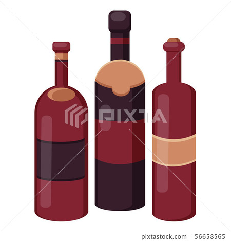 Glass bottles with wine Glass bottles with wine 56658565