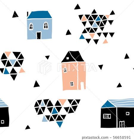 Scandinavian geometric seamless pattern Scandinavian geometric seamless pattern 56658591