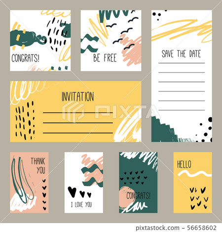 Abstract composition with hand drawn texture Abstract composition with hand drawn texture 56658602