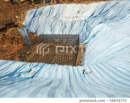 Temporary slope protection using plastic sheets Temporary slope protection using plastic sheets 56658755