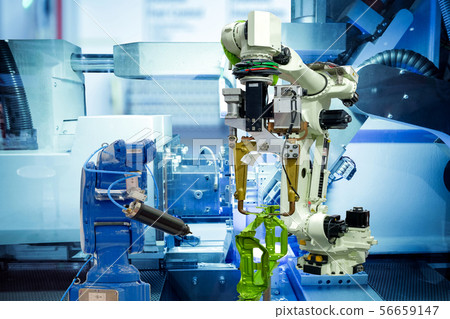 Industrial robotics working with auto part 56659147