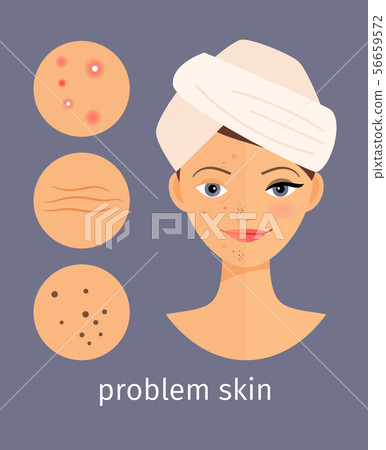 Problem skin vector illustration - Stock Illustration [56659572] - PIXTA