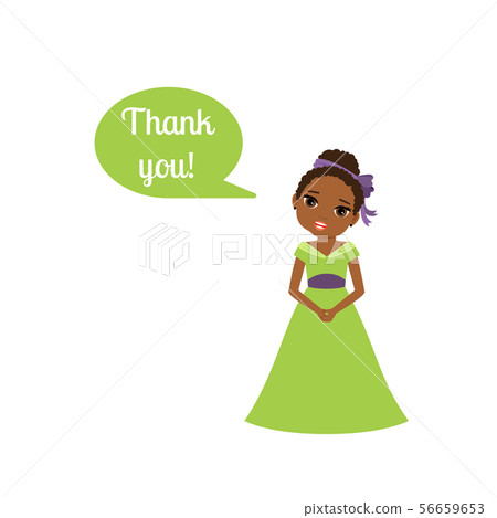 Princess with speech bubble Thank you Princess with speech bubble Thank you 56659653