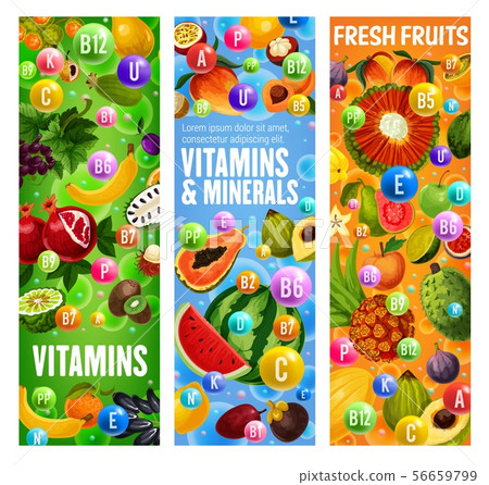 Exotic fruits, healthy food vitamins and minerals 56659799