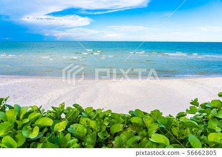 Beautiful outdoor tropical nature landscape of sea ocean and beach in hua hin Thailand 56662805