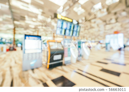 Abstract blur and defocused changi aiport terminal interior 56663011
