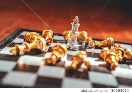 Chess game of successful business leader concept 56663613