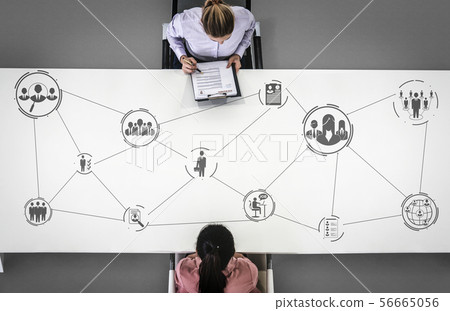 Human Resources and People Networking Concept. 56665056