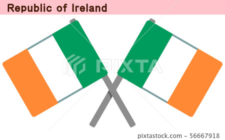 Irish flag crossed 56667918