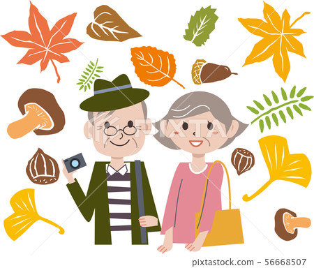 Autumn elderly couple Autumn elderly couple 56668507