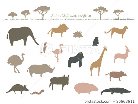 Animal silhouette: Africa 56668611